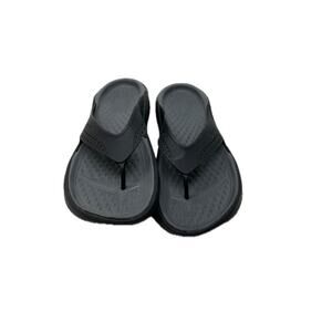 Crocs Splash Flip Sandals Black Gray Mens Size 11